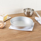 Restaurantware-Met Lux 11 x 2 Inch Straight-Sided Baking Tin, 1 Round Cake Pan - Oven-Ready, Freezable, Anodized Aluminum Round Baking Pan, Greaseproof, For Layer Birthday Cake