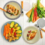 Trivets for Hot Dishes, Pots and Pans, 8 Inches Hot Pads 5 Pcs, Pot Holders for Kitchen, Heat Resistant Mat Protect Counter, Coasters Set Home Essentials Farmhouse Decor (Gray)