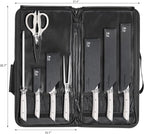 Cangshan HELENA Series German Steel Forged BBQ Knife Set (White, 9-Piece Bag Set)