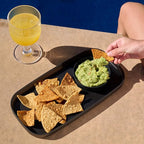 madesmart dipware Small Serving Plate, Collapsible & Removable Dip Bowl for Salsa, Queso, Sald, Olives, Premium Dishwasher & Microwave Safe, Multipurpose Plate & Bowl, Midnight