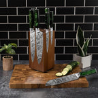 SENKEN Rotating Magnetic Knife Block without Knives, Natural Acacia Hardwood - 360 Degrees Rotation - Ultra Strong Neodymium Magnets, Universal Knife Holder & Storage (Rotating Magnetic Block)