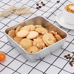 LIANYU 6/9 Inch Square Baking Cake Pan, Stainless Steel Brownie Bread Cake Molds, Square Bakeware for Lasagna Pie, Oven & Dishwasher Safe