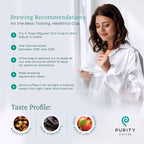 Purity Coffee FLOW Original Medium Roast Ground Coffee for Focus and Clean Energy - USDA Organic and Third-Party Tested for Antioxidants, Mold, Mycotoxins and Pesticides - 12oz (Purity Flow, medium_roast) | Ground| FLOW