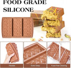 2 Pcs Chocolate Bar Mold Deep Silicone Large Chocolate Molds Break Apart Pyramid Shape Thick Candy Bar Molds