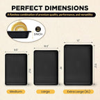 Saker nonstick baking sheet pan set,Multi-Use Non-Stick Baking Pan Set, Stackable Carbon Steel Cookie Sheets for Even Baking, Roasting & Meal Prep, Oven Safe & Easy Clean (black)