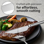 Essen Flatware Set for 8, 40-Piece Silverware Set, Premium 18/10 Stainless Steel Utensils with Mirror Finish, Modern Silverware for Daily Use, Hosting, or Housewarming Gifts