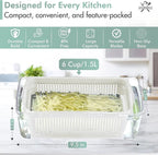 16-in-1 Vegetable Chopper and Slicer with 8 Blades – Veggie Cutter, Dicer, Food Chopper with Container & Lid – Multi-Purpose Kitchen Tool for Easy Meal Prep (Blue)