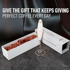 Zulay Kitchen Executive Series Luxury Gift Milk Frother with 4 Duracell Batteries – Handheld Electric Foam Maker for Coffee, Lattes & Hot Chocolate – Deluxe Finish, Ultimate Gift for Coffee Lovers