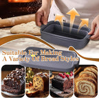 Bread Loaf Pan, Silicone Non-Stick Bakeware, Foldable Bread Toast Box Mold with Lid, Baking Pans for Breads, Cakes, Brownies
