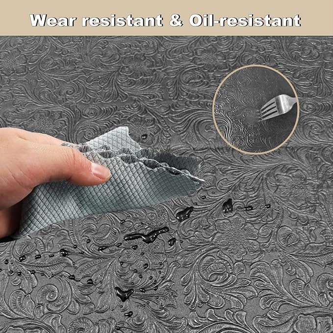 BBQ Grill Mat for Outdoor Grill, 51 x 36 inches Heavy Duty Thickened Under Grill Mats, Oil-Proof Waterproof Floor Protector for Deck and Patio