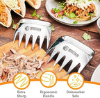 Meat Claws and Meat Shredder for BBQ - Perfectly Shredded Meats, These Are The Bear Claws You Need - Pulled Pork Shredder Claw x 2 For Barbecue, Smoker, Grill (Solid Metal)