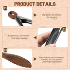 Wooden Tongs for Cooking, Multi-Purpose for Tossing Salads, Grilling, Flipping Food & Serving Bread - Strong Grip Walnut Wood Tips, Heat Resistant & Non-Deforming (9 inch)