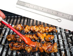 10 Inch Metal Barbecue Skewers, Stainless Steel BBQ Skewers, Shish Kebab Kabob Skewers 12 Pcs