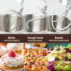 Aucma Stand Mixer,8.5QT 900W Kitchen Mixer, Large Capacity Kitchen Electric Mixers with Dough Hook, Wire Whip & Beater