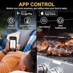 EIHO Wireless Bluetooth Meat Thermometer with 2 Ultra-Thin Probes, Smart Digital Food Thermometer 600FT Remote Range, Standalone Smart Base for Grill Smoker Roast Oven, Cooking Gifts