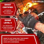 Grill Armor Oven Gloves – 932°F Heat, Fire & Cut Resistant Mitts for BBQ, Grill, Cooking, Grilling, Baking, Smoker & Fire Pit
