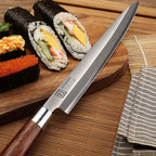 KEEMAKE Sashimi Sushi Knife Japanese - 9.5 inch Yanagiba Knife Japanese VG10 Stainless steel Single Bevel Blade, Perfect Rosewood Handle Filleting & Slicing Knives