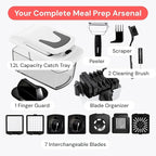 Fullstar Vegetable Chopper and Spiralizer - Food Chopper with Container, Fruit Slicer, Kitchen Gadgets & Accessories, Home Essentials (9 in 1, Black)