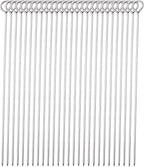 30 Pack 10 Inch Metal Barbecue Skewers, Stainless Steel BBQ Skewers, Shish Kebab Kabob Skewers (BBQ 10Inch-30p)