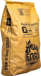 FOGO Super Premium Hardwood Lump Charcoal, Natural, Large Sized Lump Charcoal for Grilling and Smoking, Restaurant Quality, 17.6 Pound Bag, 2-Pack