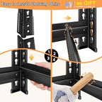 Adjustable Shelving Units and Storage, 48”W Garage Shelving Heavy Duty,2000LBS Loads 4-Tier Garage Storage Shelves, Metal Shelves for Living Room,Pantry,48”W×16”D×72”W,Black
