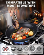 Cooks Standard Frying Omelet Pan, Classic Hard Anodized Nonstick 10.5-Inch Sauté Skillet Egg Pan, Black