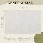 KXN Placemats Set of 4, Dual-Layer Thickened Faux Linen Table Mats, Heat Resistant & Wrinkle-Free, Machine Washable Cloth Place Mats for Kitchen Dining Indoor Outdoor (Cream Beige)