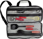 EVERPRIDE Chef Knife Bag Holds 20 Knives PLUS Large Zippered Compartment for Kitchen Tools – Durable, Large Knife Bag for Chefs – Knives Not Included