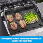 "17 Inch Full-Size Griddle Inserts for Charbroil Performance 2 Burner 463631410 463660421 463655621 463622514 463630422 463343015, Flat Top Griddle Plate Parts for Charbroil G460-0500-W1 G430-0016-W1"