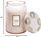 Voluspa Panjore Lychee, Large Candle Jar, 18 oz, 100 Hour Burn Time, Coconut Wax for Clean Burning, Handcrafted in the USA