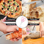 Gifts for Women, Mom, Wife, Her - Couple, Happy Birthday, Wedding Gifts, Christmas Day, Housewarming Gifts, iBayam Kitchen Scissors Heavy Duty Meat Poultry Shears Dishwasher Safe, Pink Stuff