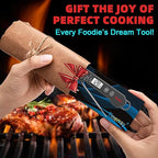 Digital Meat Thermometer for Cooking, Grilling & BBQ - Ultra-Fast Instant Read Thermometer with Waterproof Design,Backlight & Calibration - Perfect for Candy Making, Deep Frying, Turkey, Beef (Black)