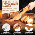Bread Bow Knife For Homemade Bread Slicer for Homemade Bread 16" Sourdough Bread Dough Tools Knife For Slicing Bagel Wooden Sandwich Cutter Handle Saw manual bread Razor Left Right Hand