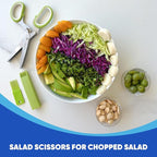 Jenaluca 5 Blade Herb Scissors - Salad Scissors - Cut & Chop Fresh Herbs & Leafy Greens - Stainless Steel Kitchen Shear Set with Cleaning Comb & Safety Cover - Kitchen Gadget - Black