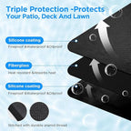 Large 76x52 inches Under Grill Mat for Outdoor Grill,Double-Sided Fireproof Grill Pad for Fire Pit,Indoor Fireplace Mat Fire Pit Mat,Oil-Proof Waterproof BBQ Protector for Deck and Patio