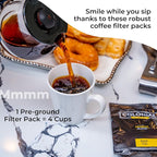 Colonial In-Room Decaf Ground Coffee Filter Packs for Hotel Rooms, Decaffeinated Dark Roast, 0.50 Ounce (Pack of 50), Use with 4-Cup Drip Coffee Machine