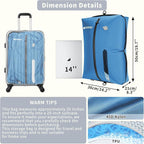 Vacuum Bag for Travel, Professional IPX8 Waterproof Reusable Vacuum Compression Bags for Travel Suitcases, Durable Space Saver Bag(3 PACK,With Pump)