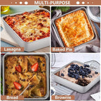 LIANYU 3 Pack 8 x 8 Inch Square Baking Cake Pan, Stainless Steel Brownie Bread Cake Molds, Square Bakeware for Lasagna Pie, Oven & Dishwasher Safe