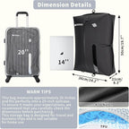 Vacuum Bag for Travel, Professional IPX8 Waterproof Reusable Vacuum Compression Bags for Travel Suitcases, Durable Space Saver Bag(3 PACK,With Pump)