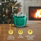 Glade 3-Wick Scented Candle Jar, Balsam & Spruce, Air Freshener Infused with Essential Oils, 6.8 Oz, 3 Count