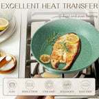 Innerwell Nonstick Frying Pan Skillet, 8 Inch Non Stick Egg Pan Omelet Frying Pans 100% PFOA-Free, Non-Toxic Healthy Cooking Pan, Induction Compatible