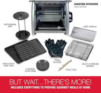 Ronco Modern Rotisserie Oven, Large Capacity (12lbs) Countertop Oven, Multi-Purpose Basket for Versatile Cooking, Easy-to-Use Controls