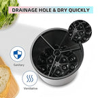 Utensil Holder,Large 360°Rotating Kitchen Utensil Holder For Counter,Cooking Silverware Organizer Stainless Steel Caddy Flatware Spoon Spatula Tool Cutlery Container