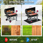 90" x 48" Extra Large Under Grill Mat for Outdoor Grill, Double-Sided Fireproof, Waterproof, Oil-Proof and Heat-Resistant Grill Mat, Easy to Cean, for Patio, Courtyard