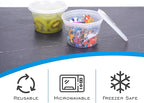 EDI [16 OZ, 25 Sets] Plastic Deli Food Storage Containers with Airtight Lids | Microwave-, Freezer-, Dishwasher-Safe | BPA Free | Heavy-Duty | Meal Prep | Leakproof | Recyclable