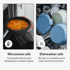 STOJO Collapsible Bowl 5 Set - Sage, 36oz - Reusable Silicone Bowl for Hot and Cold Food - Perfect for Travel, Meal Prep, To-Go Lunch, Camping & Hiking - Microwave & Dishwasher Safe