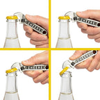 Wrench Bottle Opener - Heavy Duty Beer & Soda Cap Opener - Unique Bar Tool Gift for Men - Multitool Kitchen Gadget (Antique Silver)