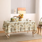 patdrea Designer French Vintage Small Square Table Cloth,Italian Floral Wrinkle Free Tablecloth,Home Table Cover Decor for Kitchen Dining,Christmas,Tea Party,Thanksgiving,55"x55"-Lysaniya
