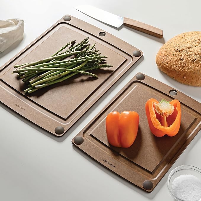 Epicurean All-in-One 11.5" × 9" Cutting Board in Nutmeg