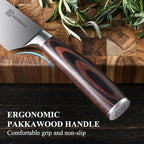 KEEMAKE Kitchen Knife Set of 4pcs - Sharp Kitchen Knives High Carbon Stainless Steel Blade, Chef Knife Set Pakkawood Handle Knives Set for Kitchen, w/Elegant Gift Box